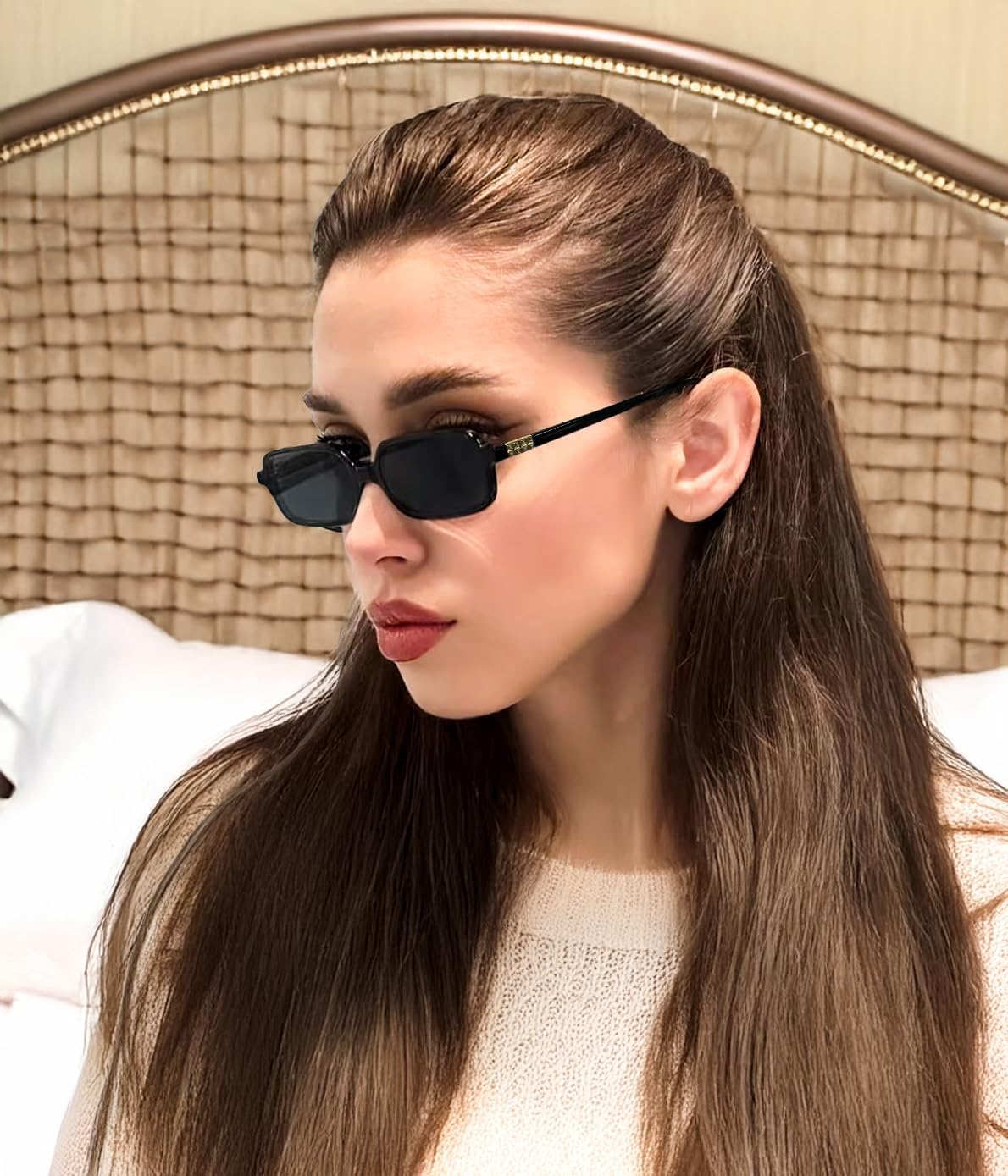 ÉÌƷͼƬ 22 | B0DX1678RX | FEISEDY Retro Rectangular Sunglasses for Women Men 90s Small Vintage Fashion Square Sunnies B0282