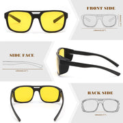 ÉÌƷͼƬ 36 | B0FV3CK7PF | FEISEDY Polarized Sunglasses Men Women Side Shield Goggles Retro Pilot Square Steampunk Fishing Sun Glasses B0348