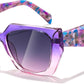 商品图片 8 | B0CNCTSQ2Z | FEISEDY Trendy Polarized Sunglasses, Oversized Irregular TR Frame for Women Men, Retro Shades UV400 B0016
