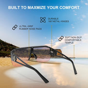 ÉÌƷͼƬ 52 | B09L4V27YS | FEISEDY Square Oversized Sunglasses for Men Women Flat Top B2765
