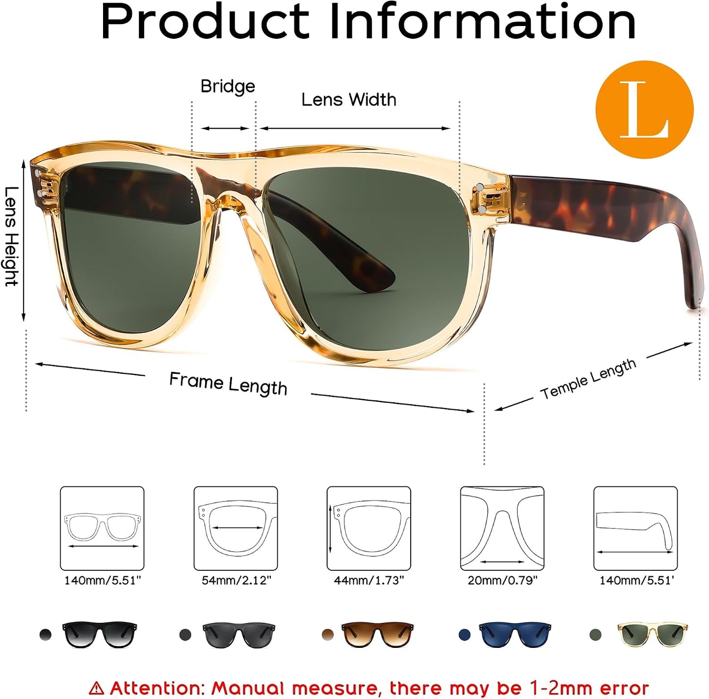 商品图片 17 | B0D8JDCTKS | FEISEDY Square Sunglasses for Women Men Unisex Curved Style Shades Designer Sun Glasses B0214