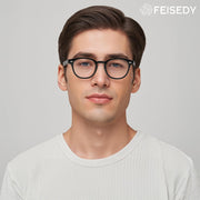 商品图片 2 | B0BRZ8QG4K | FEISEDY Retro Vintage Round Blue Light Blocking Glasses Classic Eyewear Frame for Women Men B2349