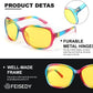 商品图片 56 | B081YY5RM3 | FEISEDY Classic Womens Night Glasses Driving Anti Glare Wrap Around Yellow Sunglasses B2548