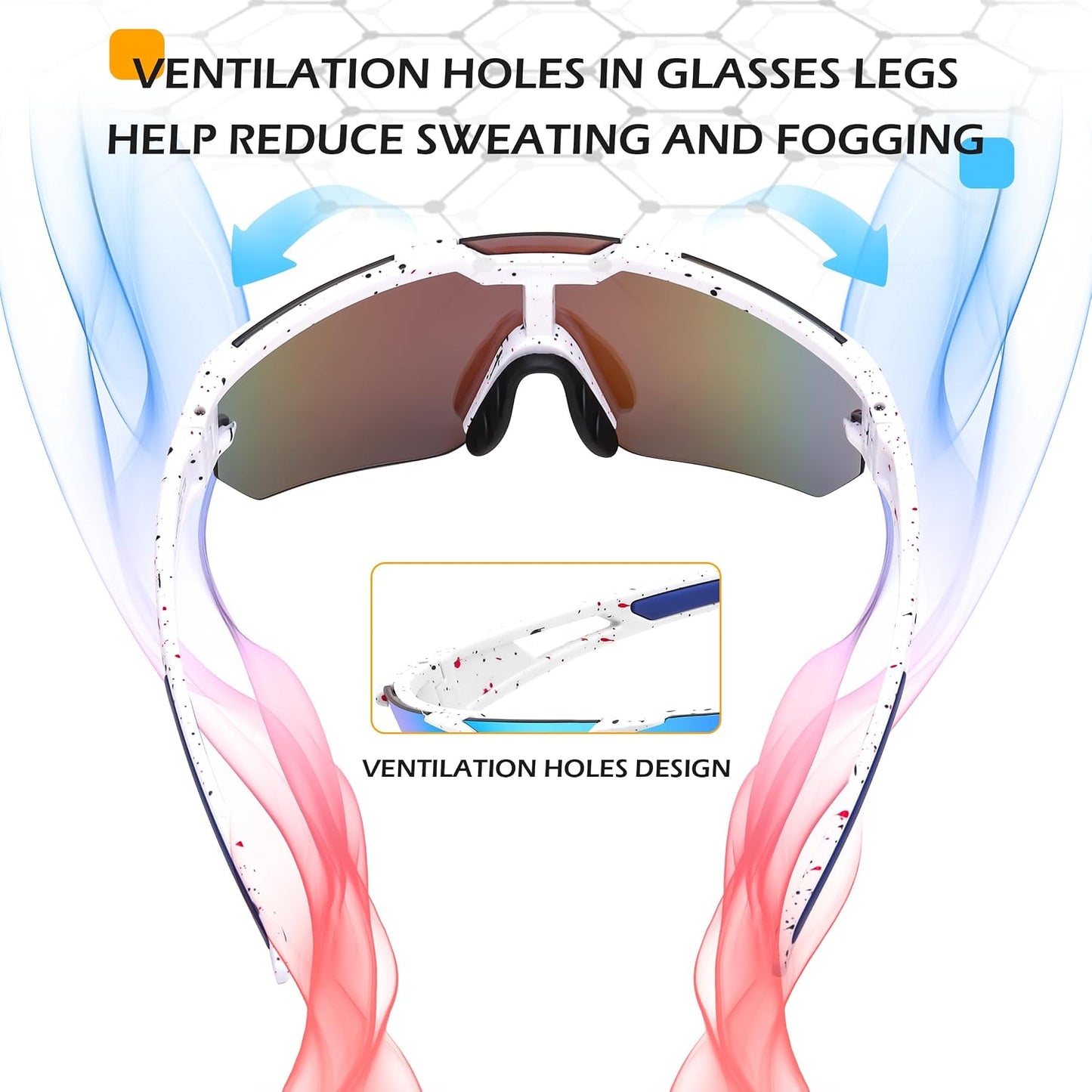 商品图片 35 | B0DBVLTVQD | FEISEDY Kids Sunglasses Youth Baseball Sun Glasses, UV400 Sports Cycling Softball Sunglasses for Adult Boys Girls B0227