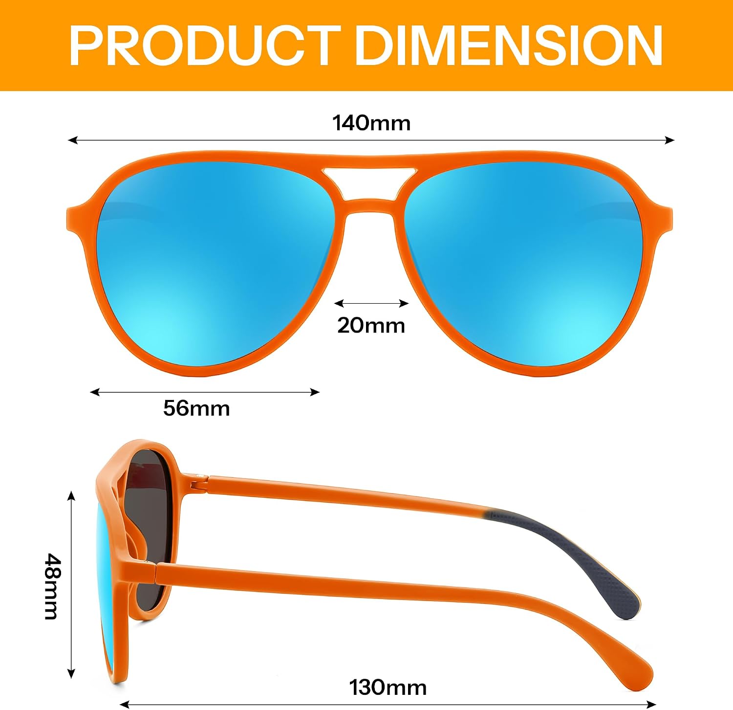 商品图片 12 | B0FY6J455M | FEISEDY Polarized Aviator Sunglasses for Men Women Trendy Sports B0324 | 100% UV400 protection, HD TAC lenses, Lightweight & durable, Driving, Hiking, Fishing, 50% recycled materials