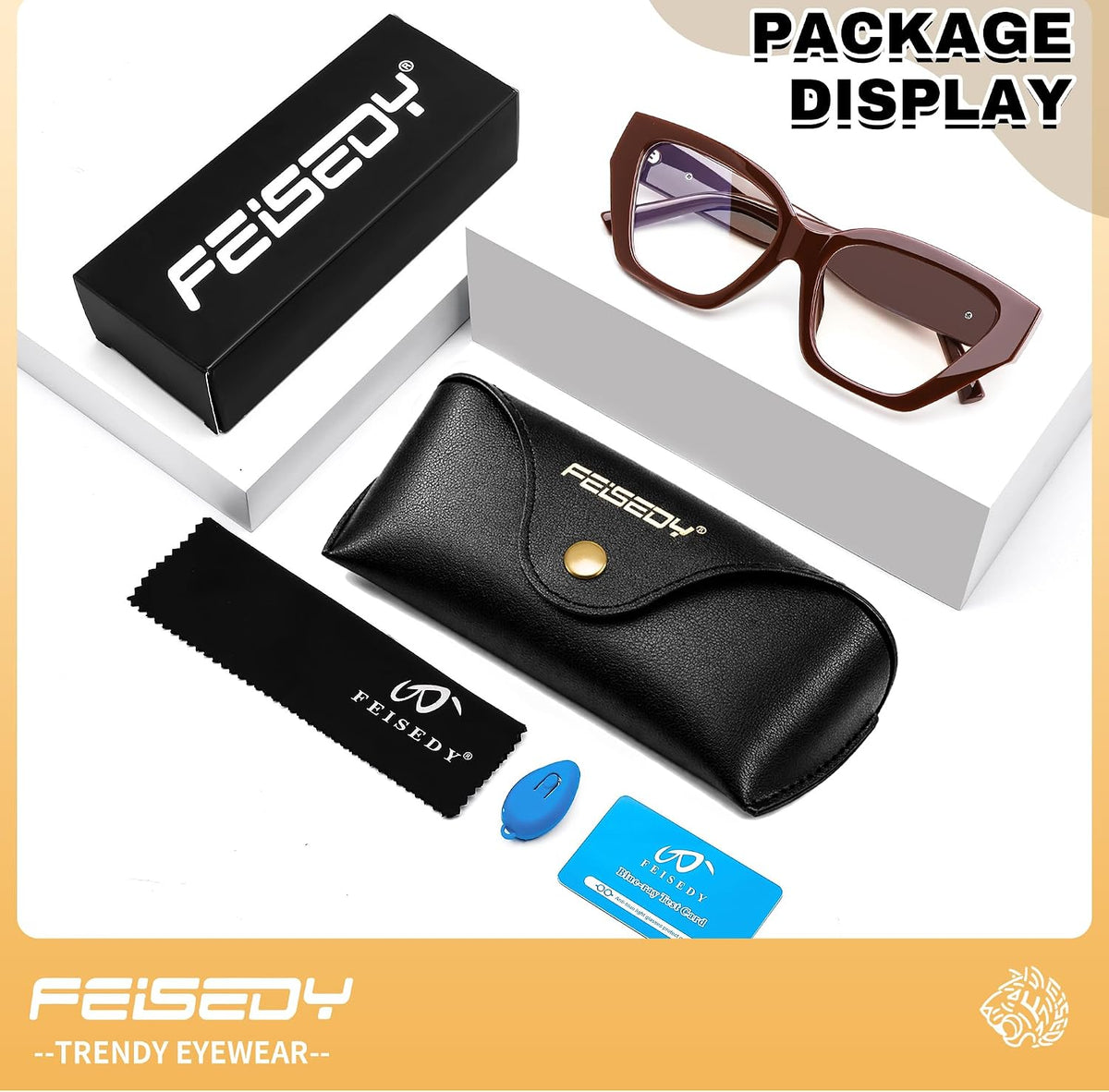 ÉÌƷͼƬ 21 | B0GQZ778YS | FEISEDY Women Cat Eye Blue Light Blocking Glasses for Women B0350