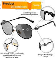 ÉÌƷͼƬ 3 | B0DCZMV6Y9 | FEISEDY Oval Photochromic Polarized Sunglasses Women Retro Metal Rhinestone Sunglasses Classic UV400 Protection B1119