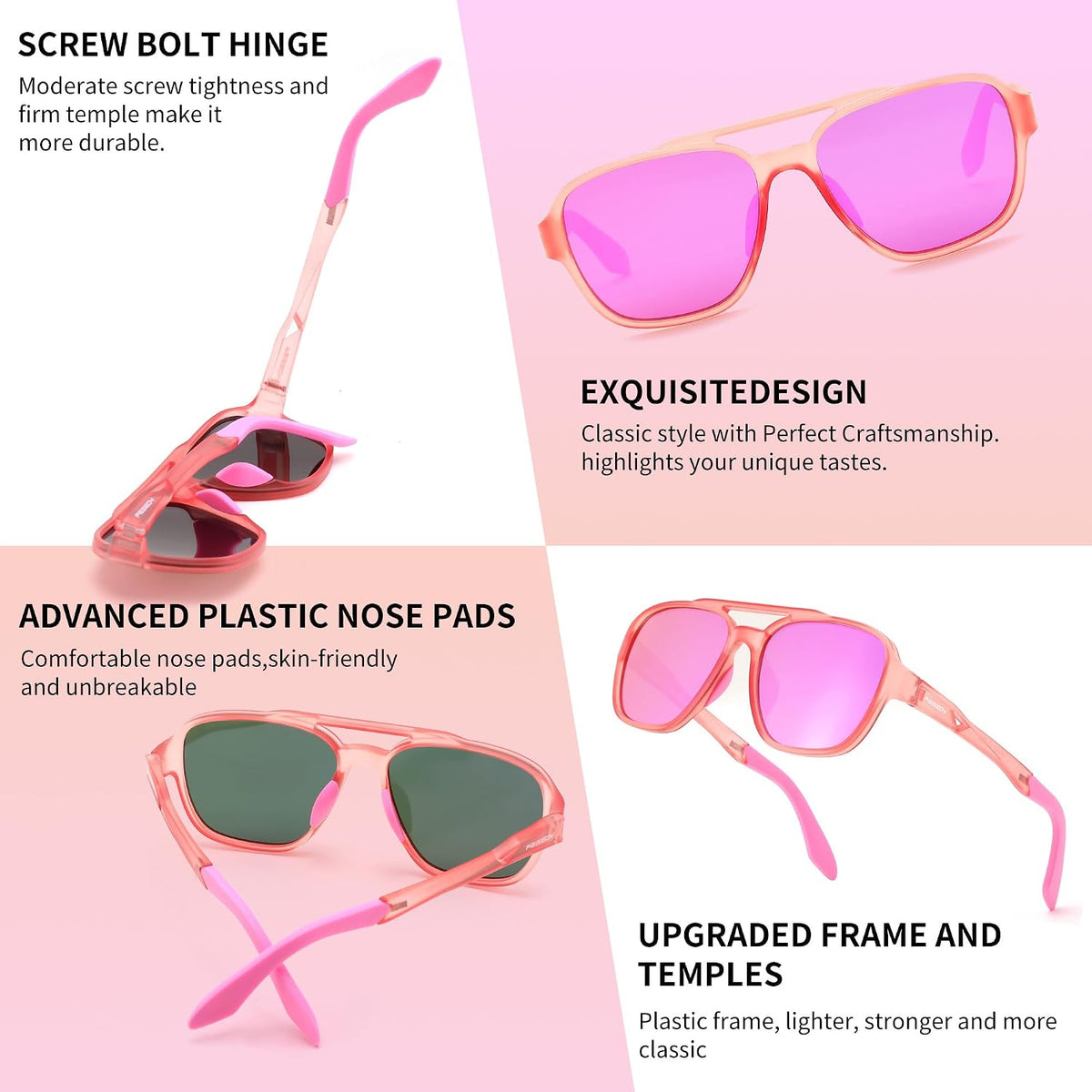 ÉÌƷͼƬ 25 | B0DSVK9L2R | FEISEDY Retro Aviator Polarized Sunglasses Women Men Outdoors B0260