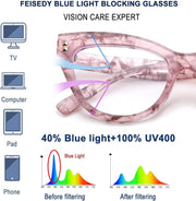 ÉÌƷͼƬ 17 | B0BB2D64DV | FEISEDY Women Oversized Blue Light Blocking Computer Glasses Fake Nerd Cat Eye Glasses Frame Anti Eyestrain B2323