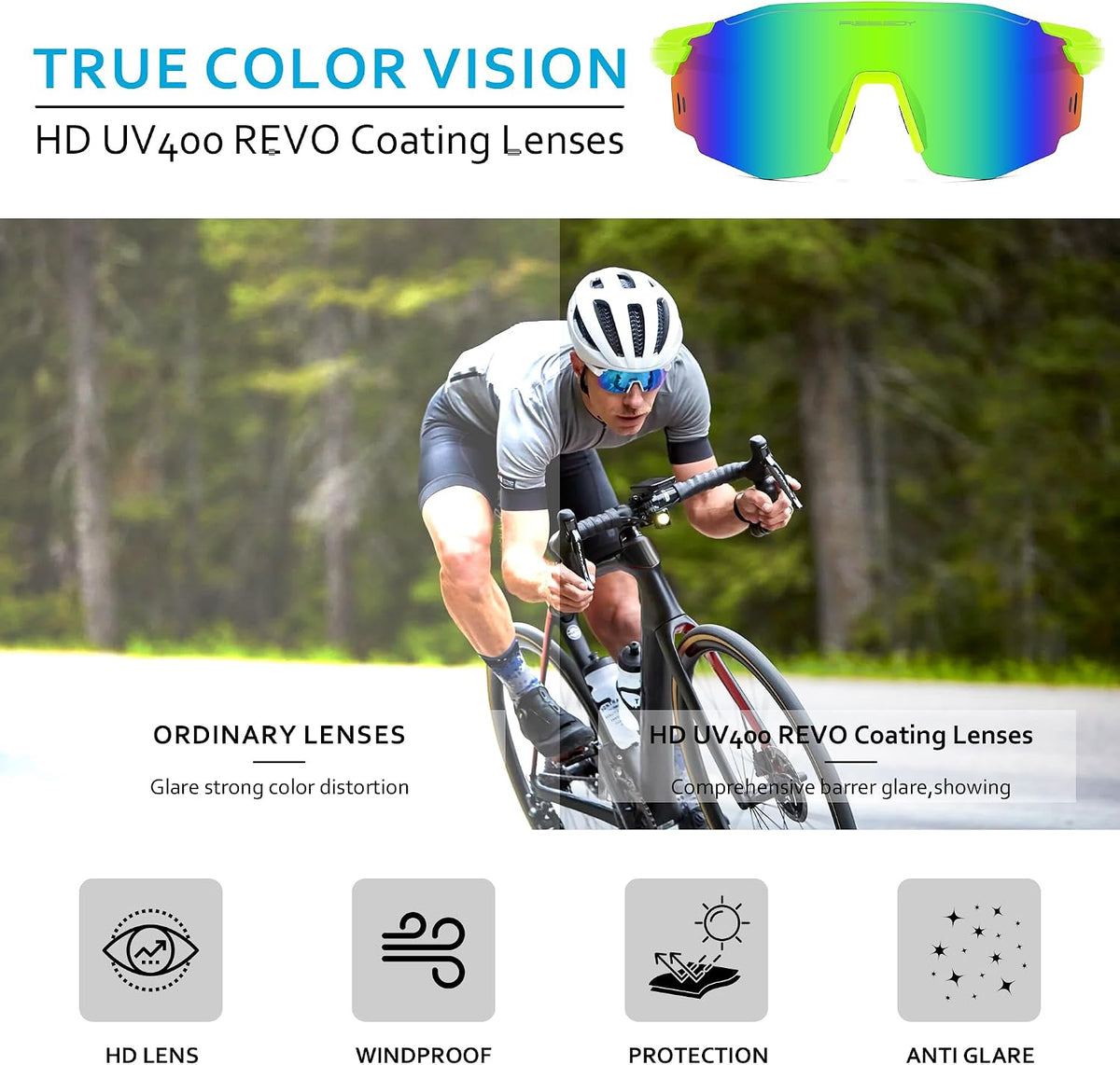 ÉÌƷͼƬ 25 | B0CYZM95KC | FEISEDY Rimless Sports Sunglasses for Men Women Tr90 Frame for Cycling Fishing Running B0116