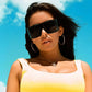 商品图片 23 | B0D3PKKSD9 | FEISEDY Trendy Futuristic Wrap Sunglasses Flat Top Mirrored One Piece Lens Reflective Sun Glasses for Women Men B0161