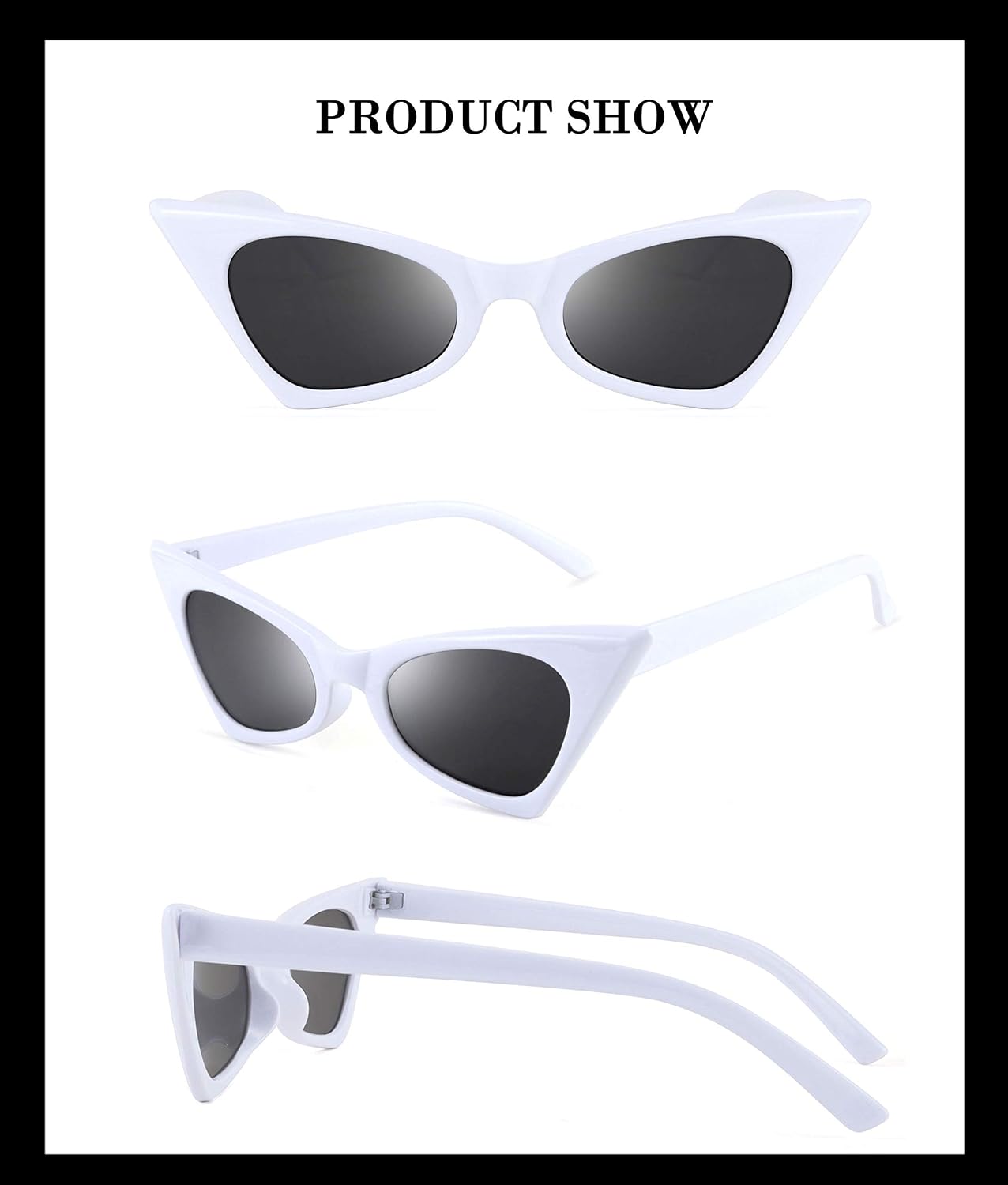 商品图片 22 | B079KYQYT3 | FEISEDY Small Cat Eye Sunglasses Vintage Square Shade Women Eyewear B2291