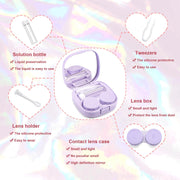 商品图片 8 | B0CND2TZC4 | FEISEDY Portable Cute Contact Lens Case Remover Tool With Mirror Tweezers Kit for Women and Girl B0081