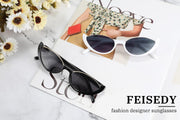 ÉÌƷͼƬ 13 | B09P86RSS8 | FEISEDY Fashion Small Cat Eye Sunglasses for Women Retro Trendy Cool Sun Glasses B2864