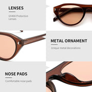 ÉÌƷͼƬ 12 | B0GSYML7HF | FEISEDY Retro Oval Cat Eye Sunglasses for Women Men B0411