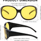 商品图片 12 | B0GRVLVZYS | FEISEDY Women's Polarized Wrap-Around Fit Over Sunglasses with Rhinestones, Anti-Glare Driving Sun Glasses B0362