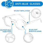 ÉÌƷͼƬ 18 | B0CSSL3RWH | FEISEDY Retro Octagon Blue Light Glasses for Women Men Vintage Polygon Anti Glare Eyeglasses B0102