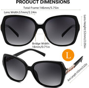 ÉÌƷͼƬ 5 | B0H8N95LQC | FEISEDY Retro Polarized Sunglasses for Women Chunky Square Frame B0464