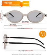 ÉÌƷͼƬ 117 | B0DTHVTKB5 | FEISEDY Retro Oval Sunglasses for Women 90s Narrow Round Lightweight Shades Y2k Trendy Sunnies B1171