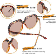 ÉÌƷͼƬ 5 | B09PDQ581T | FEISEDY Oversized Square Sunglasses Women Trendy Large Frame UV 400 Protection Shades B2859
