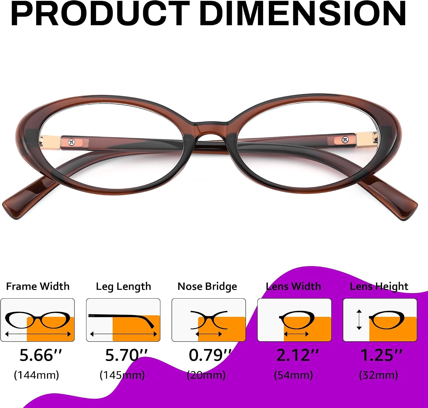 商品图片 19 | B0F6MW26L2 | FEISEDY Oval Blue Light Glasses for Woman Vintage Small Face Lightweight Eyeglasses Retro Nerd Y2K Frame B0290