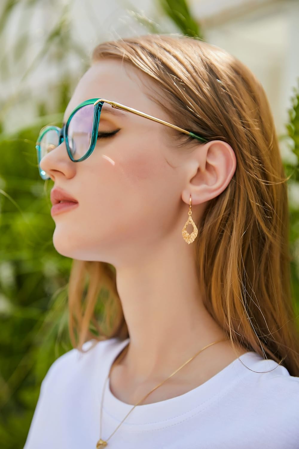 ÉÌƷͼƬ 3 | B096LSK611 | FEISEDY Blue Light Blocking Glasses Computer Glasses Women Men Cateye TR90 Frame B2772