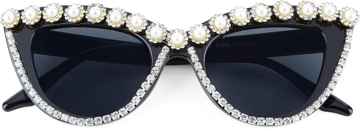 ÉÌƷͼƬ 34 | B0BZ7YMM4F | FEISEDY Oversized Women Cat Eye Rhinestone Sunglasses Costume Party B2360