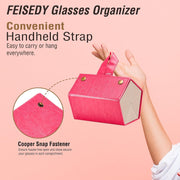 ÉÌƷͼƬ 21 | B0CSFHKMSS | FEISEDY Sunglasses Organizer 5 Slots Travel Glasses Case,Hanging Eyewear Holder Fashionable PU Leather Eyeglass Case B0087