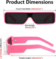 ÉÌƷͼƬ 5 | B0CSSKCR8W | FEISEDY Rectangle Sunglasses for Women Men Fashion Slim Futuristic Sunglasses Small Y2K Stylish Shades B0121