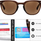商品图片 12 | B0CSNK73XH | FEISEDY Round Reading Sunglasses for Men and Women Stylish Blue Light Blocking Readers B0113