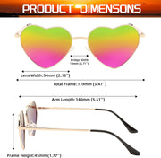 ÉÌƷͼƬ 5 | B0BP6HX1R6 | FEISEDY Polarized Heart Sunglasses Women Men Metal Frame Cute Lovely Glasses UV400 Protection B2375