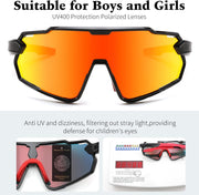ÉÌƷͼƬ 16 | B0D6XZ67Q2 | FEISEDY Kids Teens Baseball Polarized Sunglasses Lightweight Frame UV400 Sports Cycling Shades for Boys Girls B0190