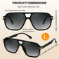 商品图片 24 | B0GTPJLQQN | FEISEDY Women Men Aviator Sunglasses UV400 Protection, Retro Trendy Square Frame for Driving Fishing Outdoor Daily B0425