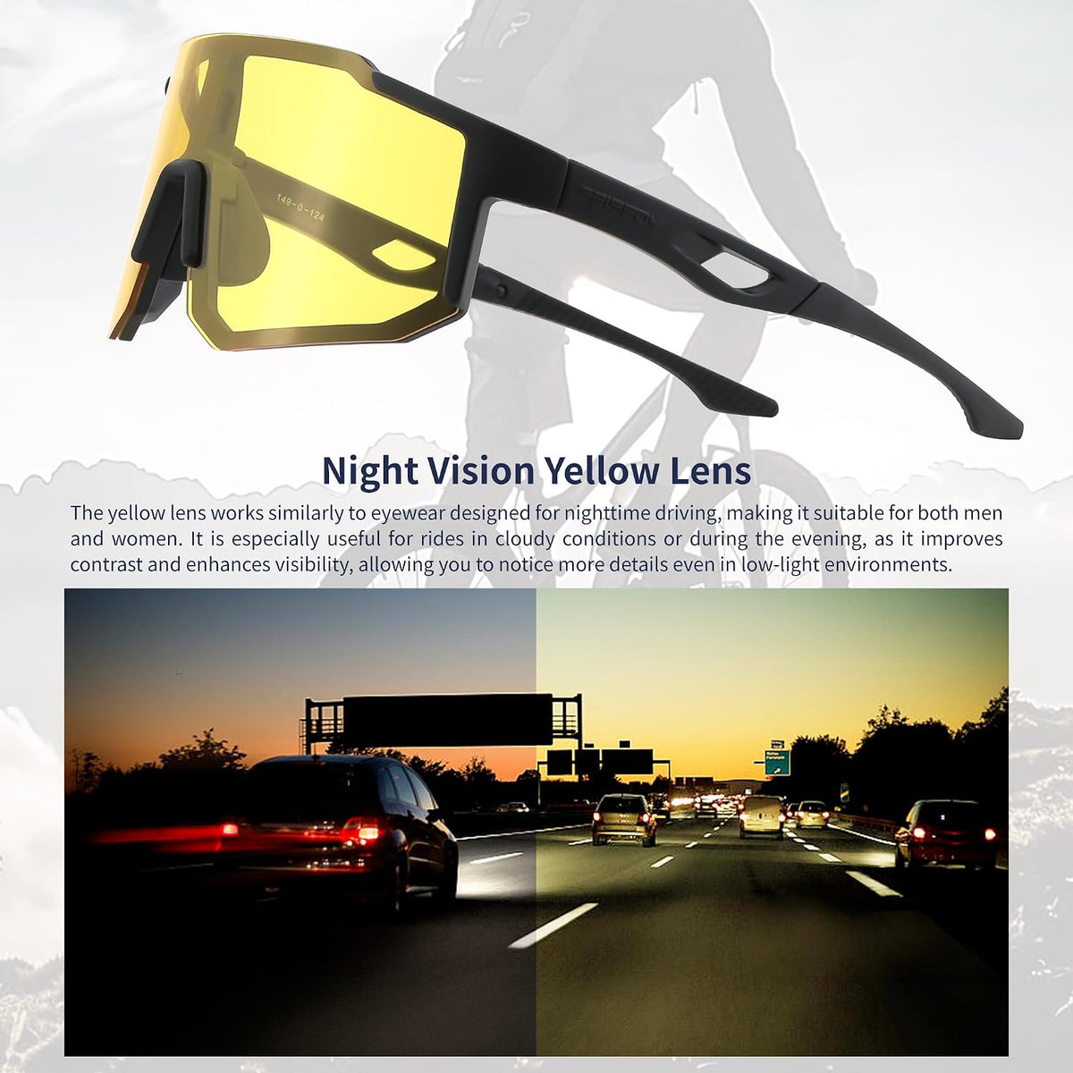 ÉÌƷͼƬ 14 | B0DTYL7JBV | FEISEDY Sports Sunglasses for Men, Women and Teens - Baseball, Biking, Cycling UV400 Protection B2388