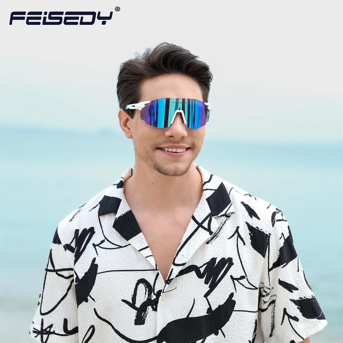ÉÌƷͼƬ 11 | B0CYZM95KC | FEISEDY Rimless Sports Sunglasses for Men Women Tr90 Frame for Cycling Fishing Running B0116