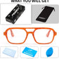 商品图片 20 | B0C65DXFMC | FEISEDY Retro Square Blue Light Blocking Reading Glasses for Women Men 70s Flat Aviator Glasses Anti-Fatigue Reader B2993