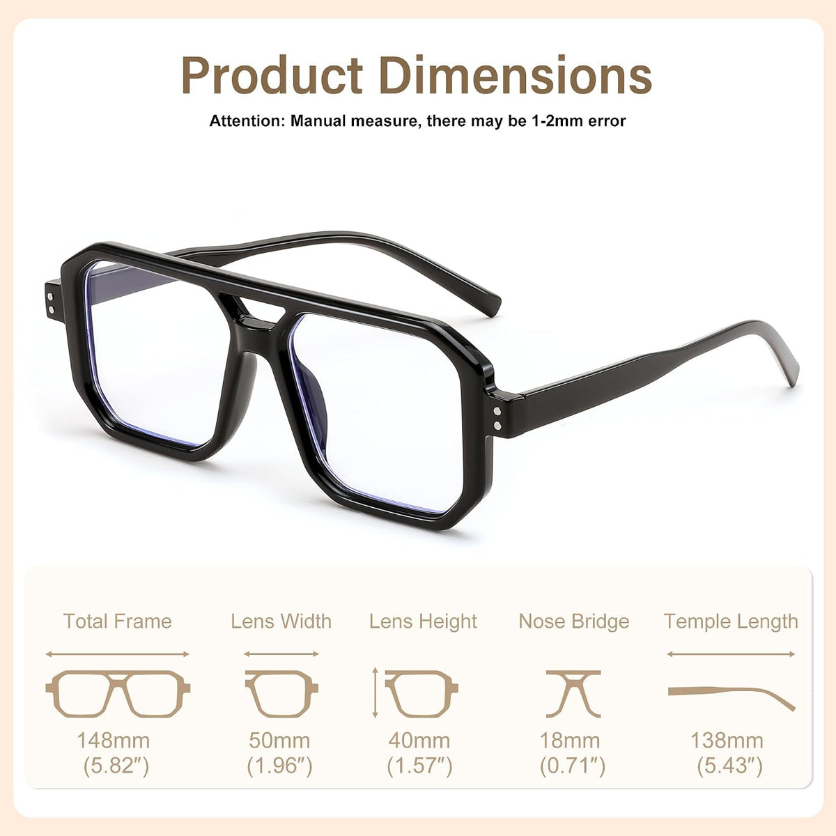 ÉÌƷͼƬ 6 | B0D3P82MGV | FEISEDY Blue Light Blocking Glasses, Aviator Frame Computer Reading/Gaming/TV/Phones Glasses for Women Men B0165