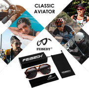 ÉÌƷͼƬ 32 | B09KV1MSHN | FEISEDY Aviator Sunglasses For Women Men Square Chunky Trendy Eyewear B2846