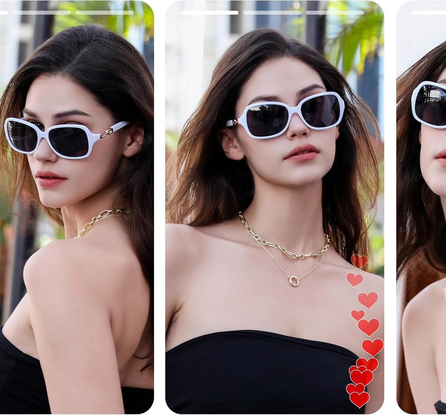 商品图片 69 | B08LPZDDKZ | FEISEDY Womens Polarized Sunglasses Square Wraparound Shades UV400 Mirrored Trendy Sun Glasses for Women B2526