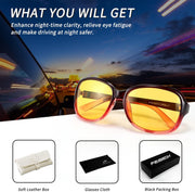 ÉÌƷͼƬ 81 | B081YY5RM3 | FEISEDY Classic Womens Night Glasses Driving Anti Glare Wrap Around Yellow Sunglasses B2548