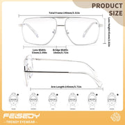 ÉÌƷͼƬ 13 | B0HJH5CP7F | FEISEDY Metal Blue Light Aviator Glasses for Women Men B0491