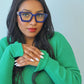 商品图片 33 | B0DXDYMMPM | FEISEDY Retro Blue Light Blocking Glasses for Women Men 90s Classic Rectangle Frame Thick Chic Computer Eyeglasses B2383R