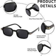 ÉÌƷͼƬ 5 | B0H1B921MS | FEISEDY Trendy Rectangle Sunglasses Womens Mens Narrow Square Shades B0449