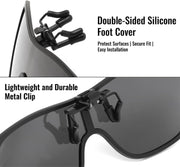 ÉÌƷͼƬ 3 | B0FX3QY3H3 | FEISEDY Polarized Clip-on Flip Up One Piece Sunglasses for Glasses TAC Lenses B0346