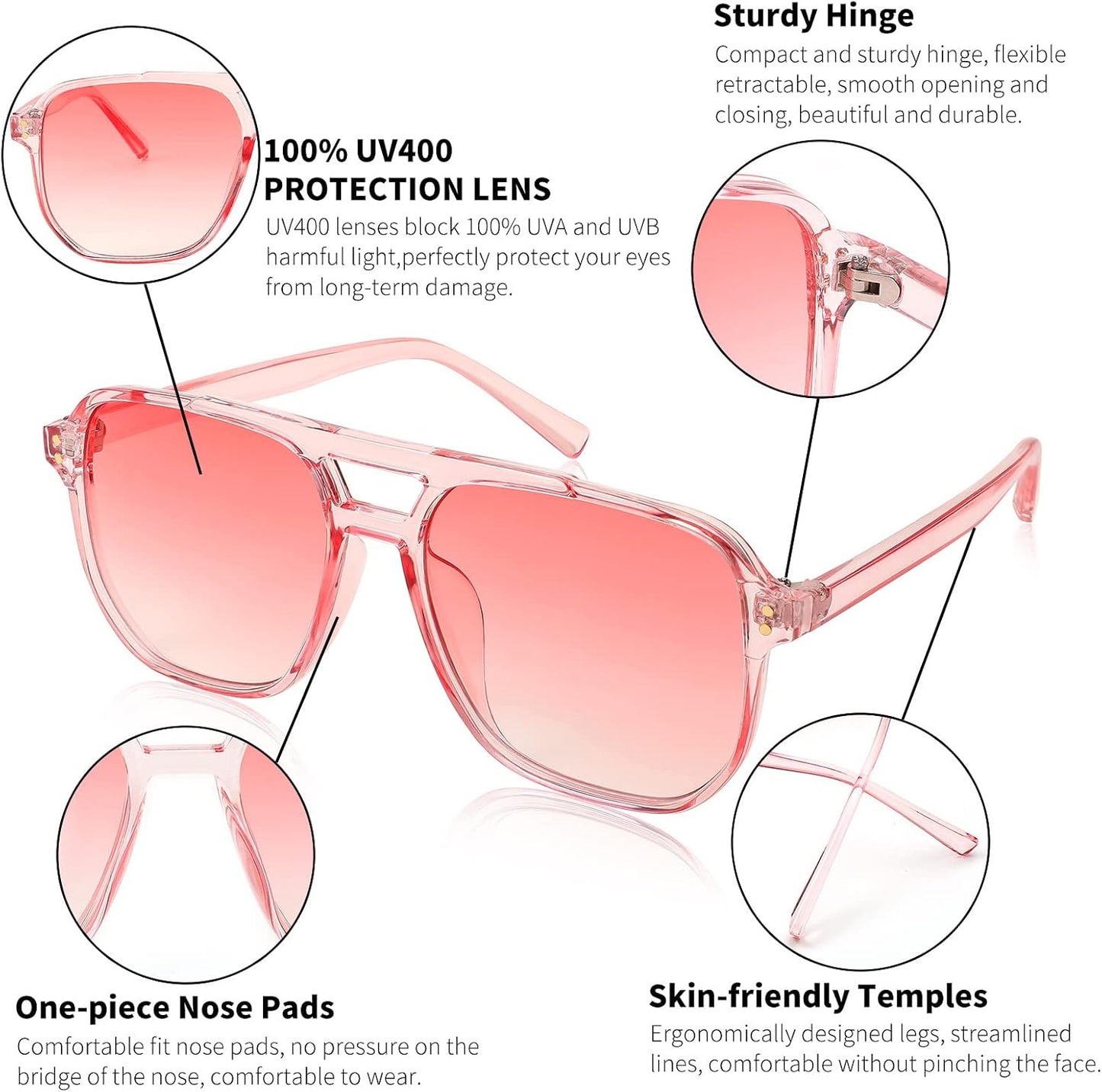 商品图片 114 | B09J8999GR | FEISEDY Retro Square Aviator Sunglasses Women Men 70s Vintage Trendy Plastic Frame Sun Glasses B2835