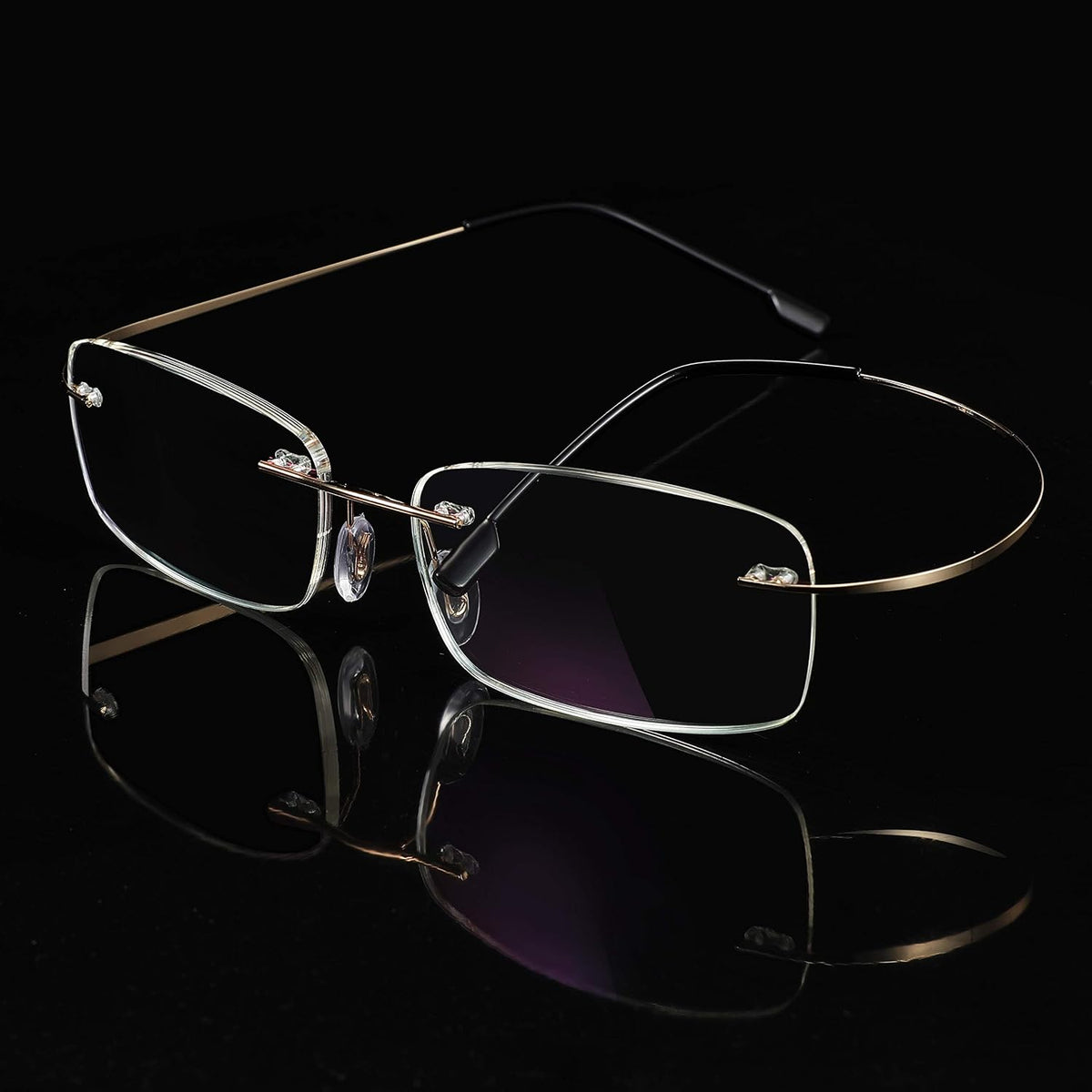 ÉÌƷͼƬ 16 | B08LNLRPLD | FEISEDY Lightweight Rimless Titanium Stainless Steel Anti-Blue Light Reading Glasses B2686