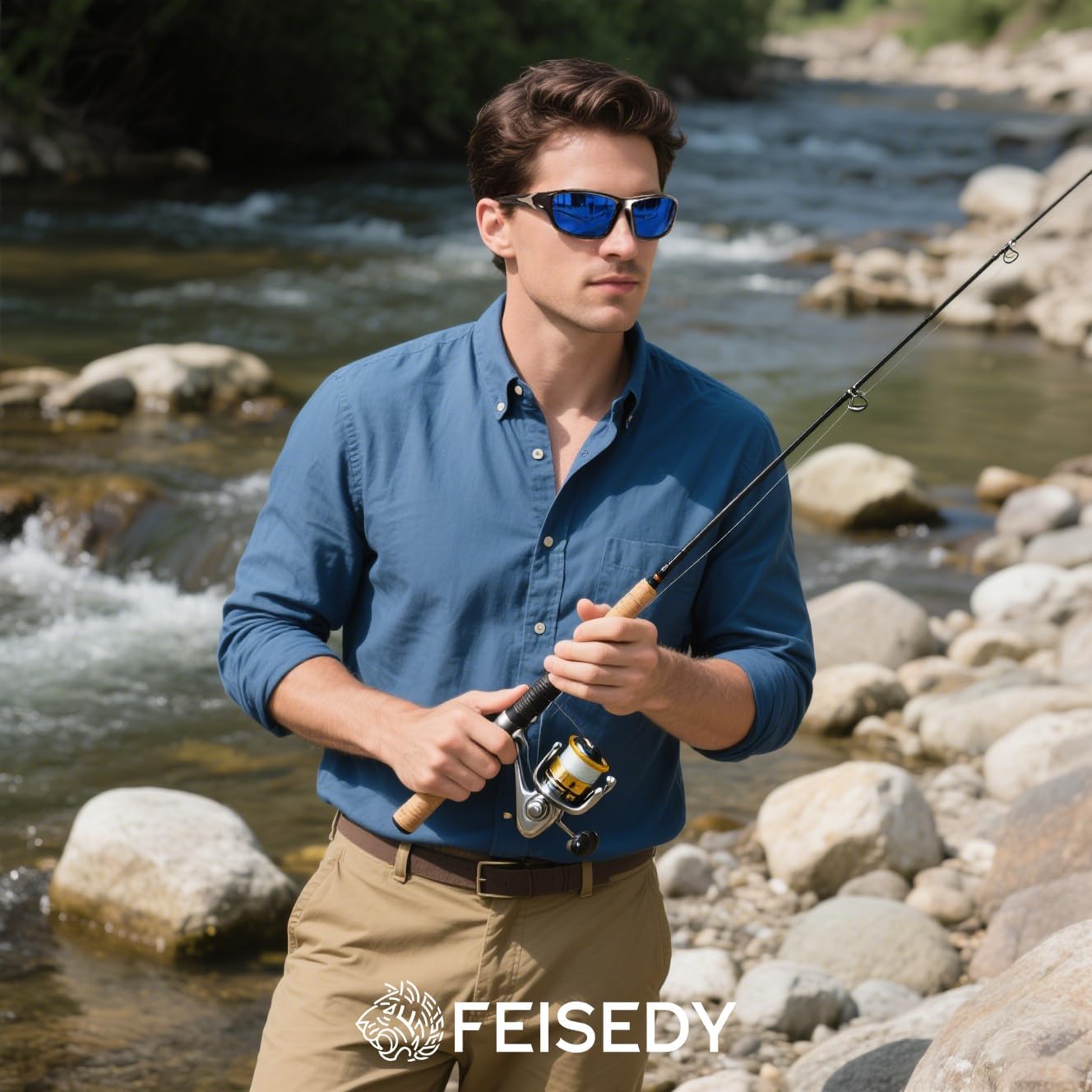 商品图片 26 | B09CT4VMCM | FEISEDY Classic Men Polarized Sports Sunglasses Night Driving Yellow Lenses Cycling Fishing Driving Glasses B2674