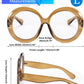 商品图片 3 | B0CQ26NQZS | FEISEDY Oversized Blue Light Blocking Glasses Women Men Retro Big Round Frame Eyewear Clear Lens Computer Glasses B2997