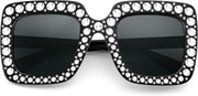 ÉÌƷͼƬ 3 | B0CFHLB4YT | FEISEDY Kids Sunglasses for Girls Oversized Square Sparkling Party Sun Glasses Lightweight Fashion Shades B0053