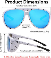 ÉÌƷͼƬ 25 | B0CT5M1L9R | FEISEDY Polarized Aviator Sunglasses Men Women Oversized Round Steampunk Sunglasses Side Shield Goggles B0095